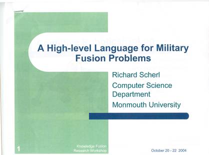 A High Level Axiomatization for Military Fusion Problems