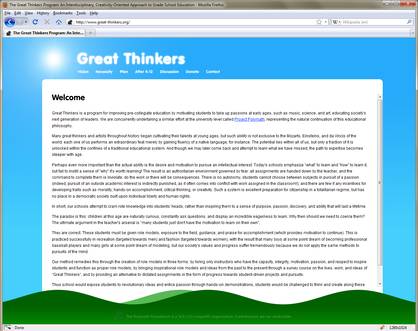 The Great Thinkers Program