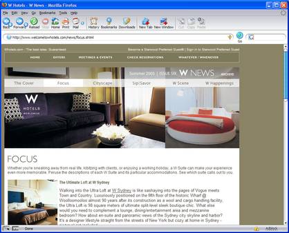 W Hotels - Designed for RDA International