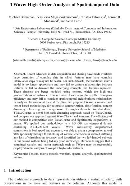 TWave: High-Order Analysis of Spatiotemporal Data